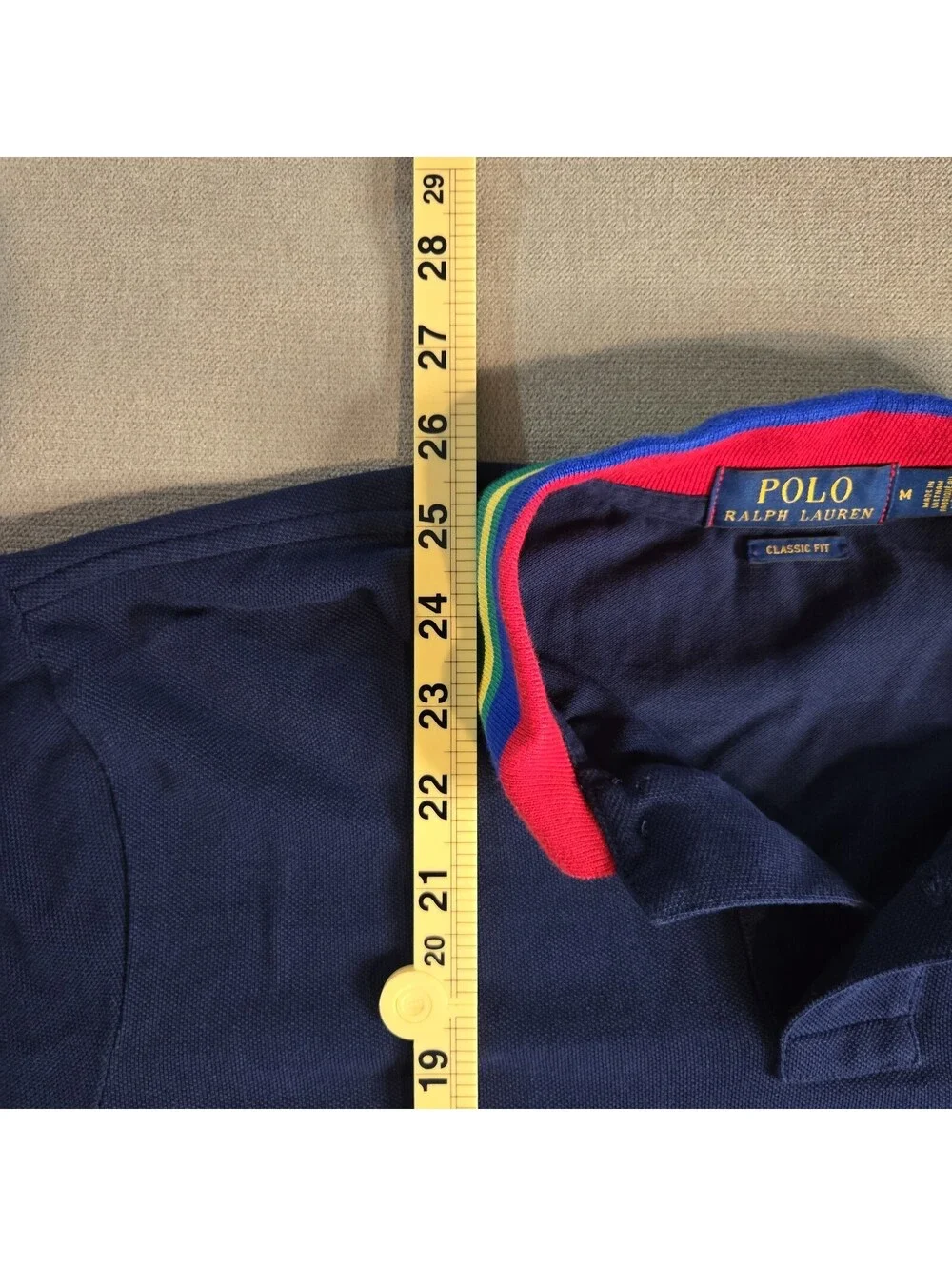 Polo Ralph Lauren Polo Shirt Adult Medium Blue Slim Big Pony Golf Rugby Mens